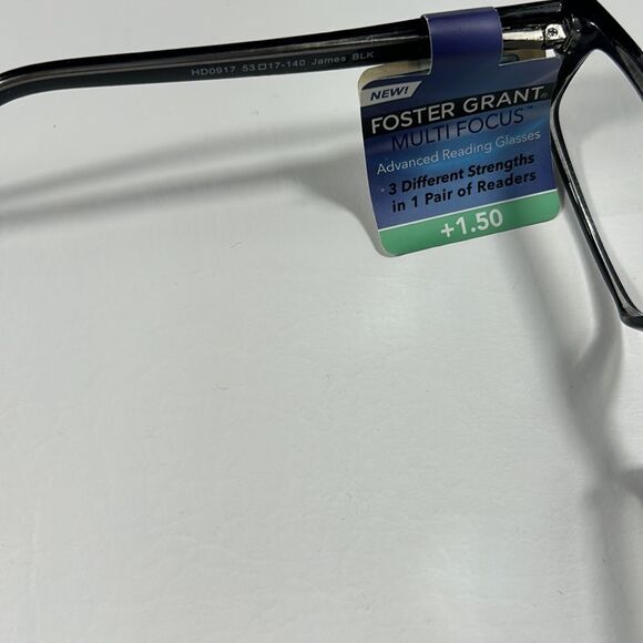 Foster Grant - Multi Focus Plus Black and Grey Reading Glasses - 1.50 - Picture 3 of 4